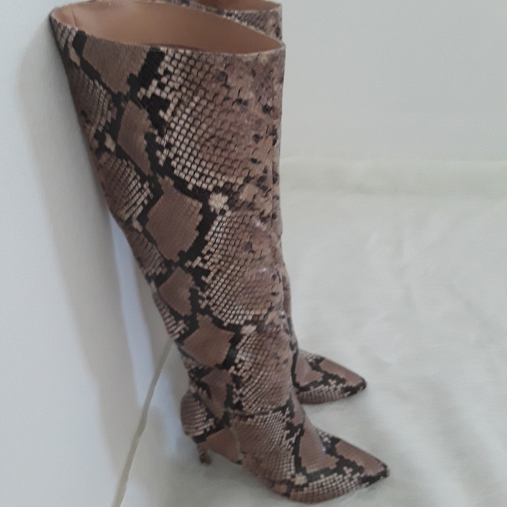 Snake effect Steve Madden Kimari boots - Picture 2 of 9